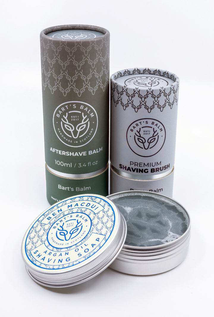 Ben Macdui Shaving Soap, Aftershave Balm and Shaving Brush Set