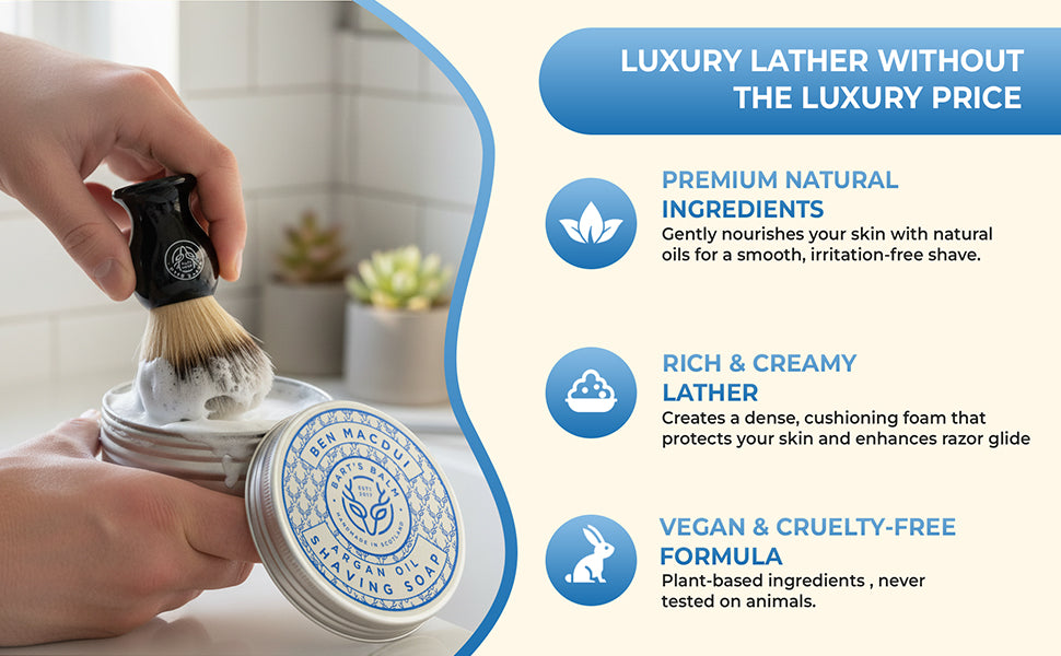 Ben Macdui Shaving Soap, Aftershave Balm and Shaving Brush Set