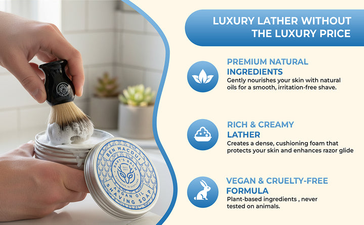 Ben Macdui Shaving Soap, Aftershave Balm and Shaving Brush Set