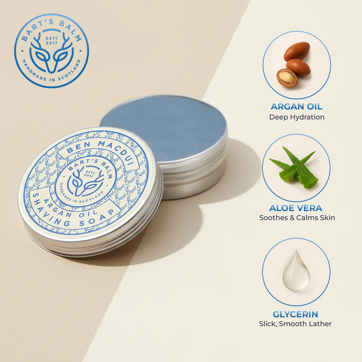 Ben Macdui Shaving Soap, Aftershave Balm and Shaving Brush Set